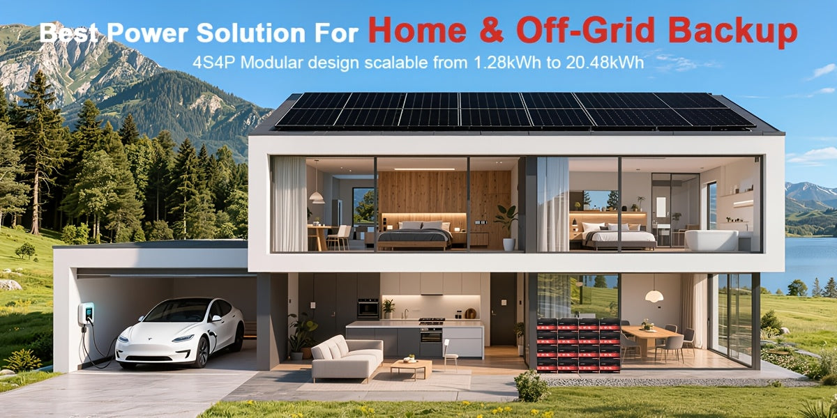 12V 100Ah LiFePO4 Lithium Battery, with Built-in BMS, High Cycle Performance, And A Maximum Energy Capacity Of 1280Wh, Is Suitable for RVs, Trucks, And Off-grid Systems. It Is A Must-have Power Source for Home And Travel