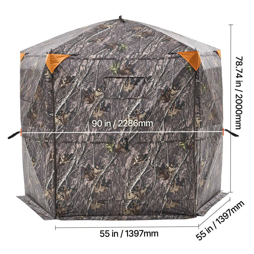 VEVOR 6-7 Person Portable Hunting Blind Ground Deer Duck Blind with Carrying Bag
