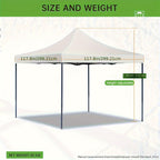 Pop Up Canopy, Commercial Instant Shelter Tent, Portable Folding Ez Up Canopy with 4 Sand Bags, Heavy Duty Waterproof Patio Event Tent for Outdoor Wedding, Camping, Beach
