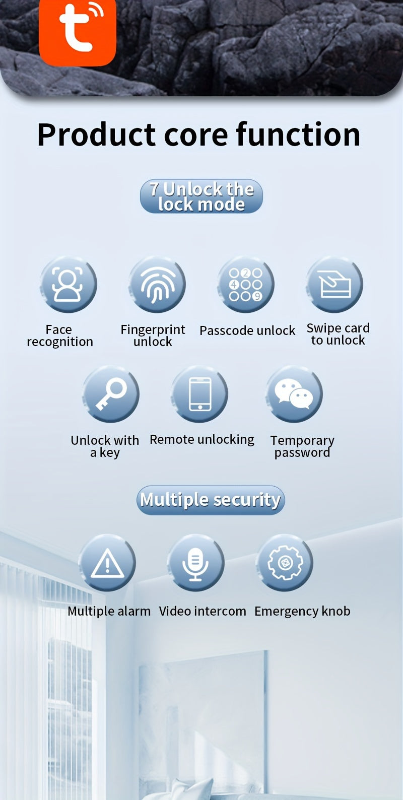 Puxin DF65 Smart Lock with 3D Face Recognition And Automatic Fingerprint Access for Home Use