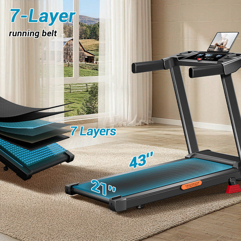 4-in-1 Treadmill with 18% Incline, Portable Treadmills for Home with Handle, Foldable Treadmills for Home and Office, 350 Lbs Weight Capacity.