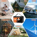 12V 100Ah/100Ah*2/150AH MAX LiFePO4 Lithium Battery, with 100A BMS, 12V Deep Cycle Marine Battery, Maximum Energy 1280Wh, Low Temperature Protection. High Performance, Suitable for Home Or Outdoor Use.