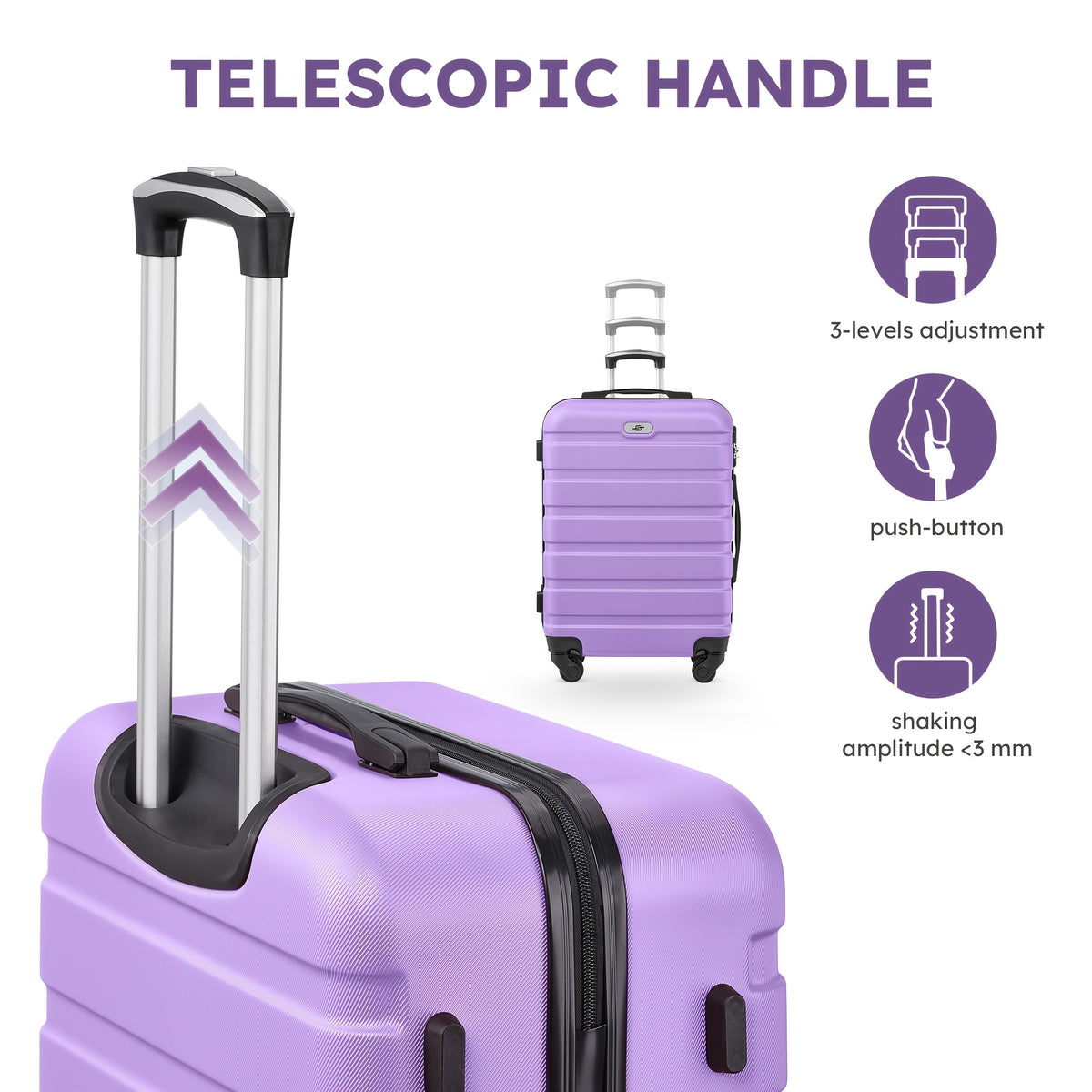 Travel Suitcase Set, Consisting Of 16+20+24+28 Inch Suitcases + Bag Set. Rose Red Suitcase Set. Made Of ABS Material. with Three-section Adjustable Handle And 360° Swivel Wheels