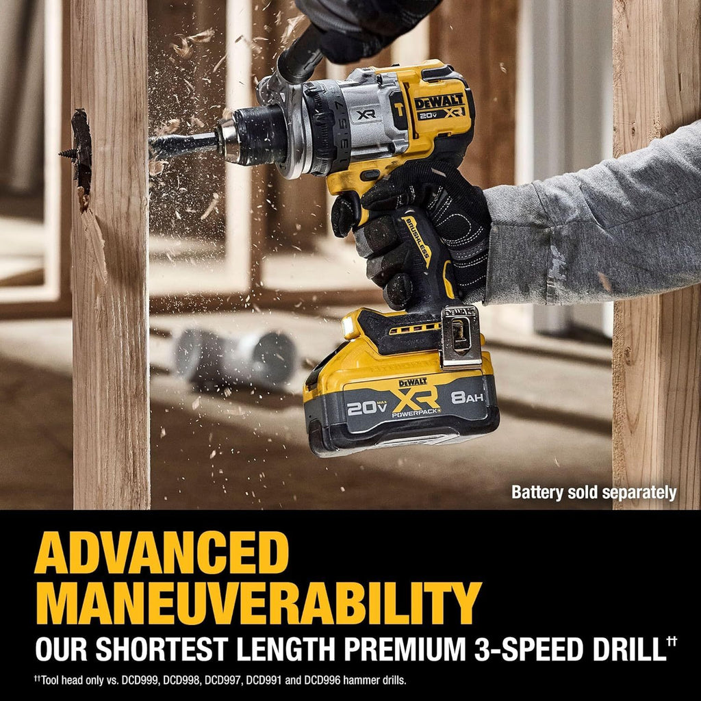 DEWALT 20V MAX XR 1/2 Inch Cordless Hammer Drill, Bare Tool Only (DCD1007B)