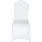 Chair Covers for Wedding and Banquet Seating, White Stretch Spandex Slipcovers for Dining, Stacking and Folding Chairs