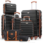 Suitcase Travel Set in 7 Pieces for Carry-On and Checked Trips Across 13 16 20 24 and 28 Inch Sizes