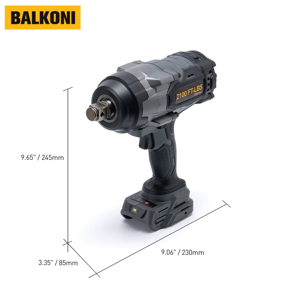 1700/2100 Ft-Lbs Cordless Impact Wrench, 3/4 Inch Electric Impact Gun, Compatible with Dewalt 20V MAX Battery, Brushless Constant High Torque Impact Driver with 3 Speed, Tool Solely (No Battery Included)