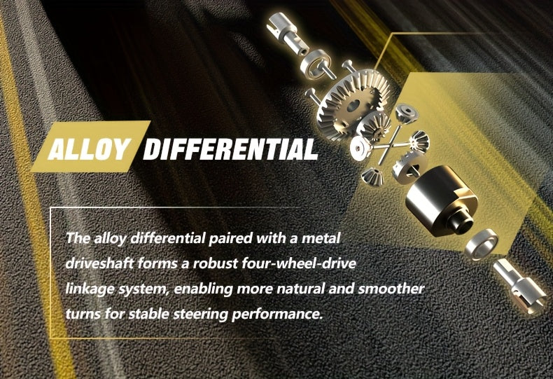 ZHUOYOU 1:12 Full Scale 4WD Brushless RC Car, All Terrain 60KM/H High Speed Off Road Truck, Alloy Chassis, 2.4Ghz, Supports Vehicles Racing Together, 3-Wire 17G Digital Servo, LED Light