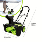 Steelite 40V Cordless Snow Blower, 20" Wide Clearing Capacity, 850 Lbs/Min, Includes 2x4.0 Ah Batteries & Charger, Tool For Easy Snow Removal