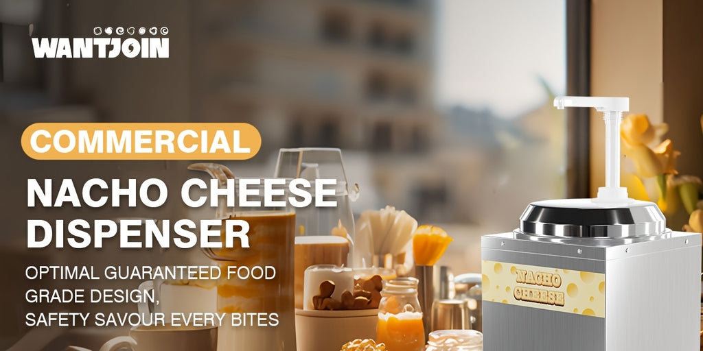 Premium Nacho Cheese Dispenser - Commercial-Grade Stainless Steel Pump Dispenser with Adjustable Temperature Control