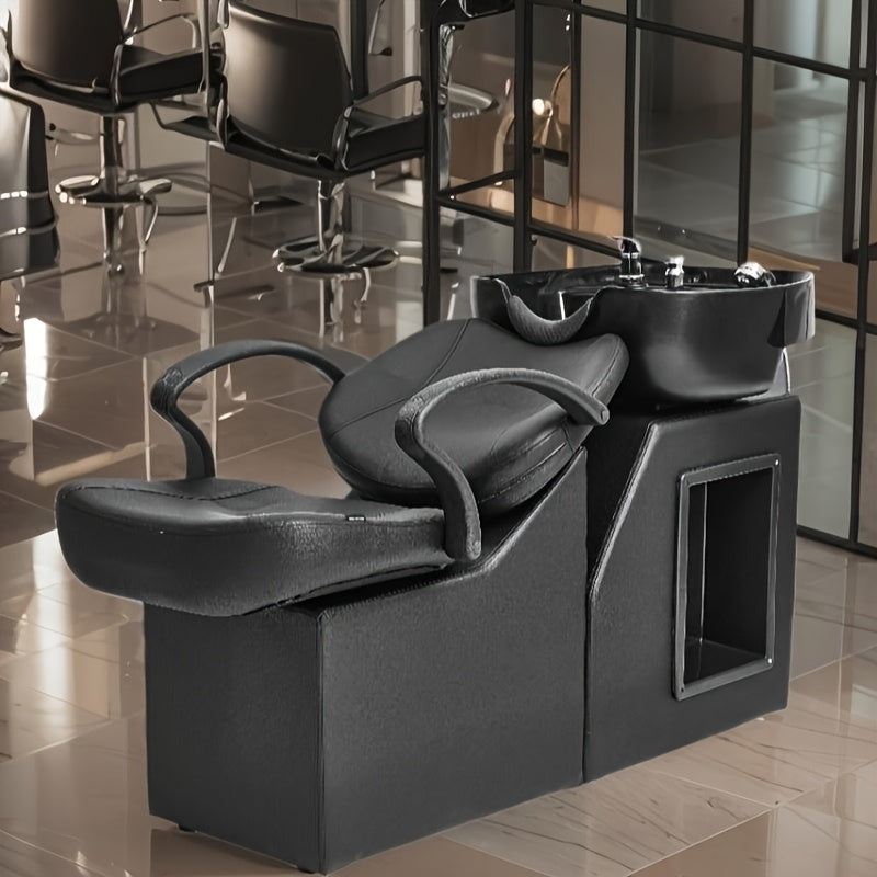 Shampoo Barber Backwash Chair, ABS Plastic Shampoo Bowl Sink Chair for Spa Beauty Salon, Hair Washing Tray for Sink At Home, Hairstylist Essentials
