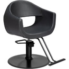 Heavy Duty Barber Chair with Hydraulic Lift - Professional Salon Styling Chair, 360° Swivel Base & Footrest, Manual Height Adjustment, Sturdy Construction for Salon, Spa, Home - Compatible with Hard Floors (Barber Shop, Beauty Parlor