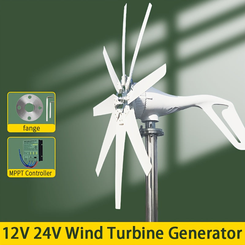 1000W Windmill 12V 24V Wind Turbine Generator with MPPT Controller 8 Blade Complete Power Supply System Kit Electric Generator Free Energy Home Appliance Electric Generator Camping