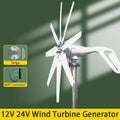 1000W Windmill 12V 24V Wind Turbine Generator with MPPT Controller 8 Blade Complete Power Supply System Kit Electric Generator Free Energy Home Appliance Electric Generator Camping