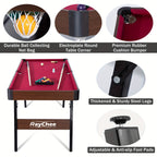 54-Inch Billiard Table, Collapsible Pool Table for Home Gaming Area, Portable Billiard Table with Reinforced And Durable Steel Legs, Adjustable And Non-Slip Foot Pads, Complete Accessory Set