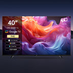 FPD 40-inch Smart TV, Google TV, Full HD, with Built-in Google Play and Chromecast, HDR 10, Audio, Voice Remote Control, Live Streaming TV, Palette Series, US40GFS, 2025 Model