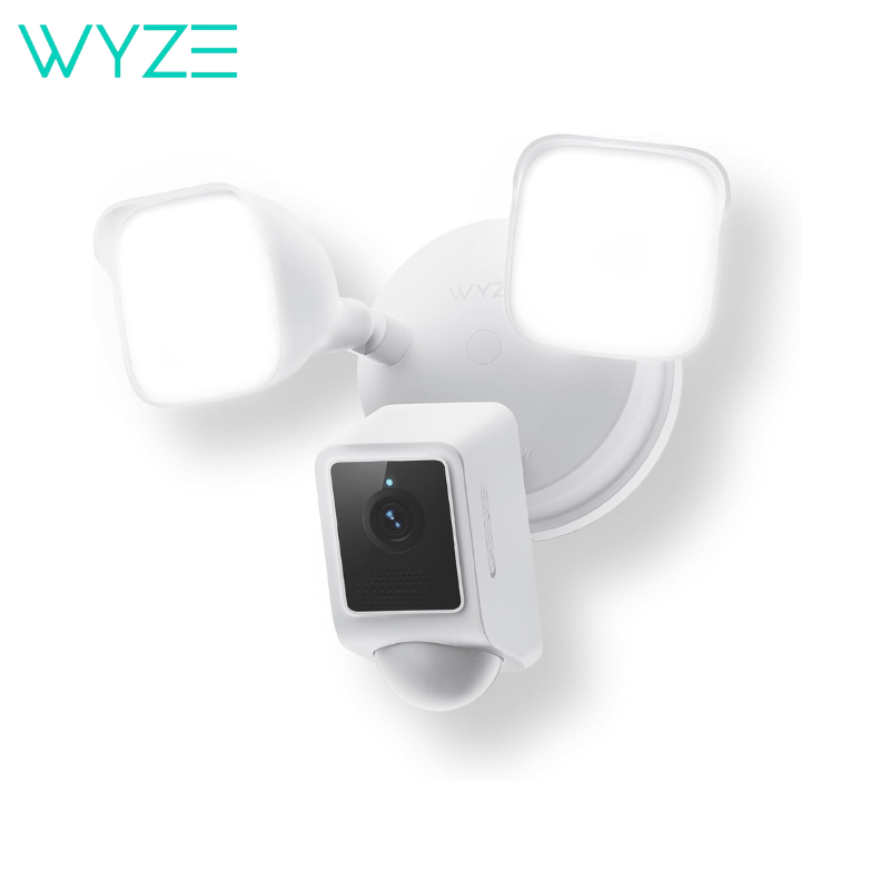 WYZE Floodlight Camera v2, 2800-Lumen LEDs, 2K HD Outdoor Security Camera, 160° Wide View, Motion Activated Light, 105dB Siren, Color Night Vision, Compatible with Alexa & Google Assistant, Wired, White