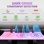 [Black Friday] Mixed Denomination Money Counter Machine, Value Counting, N70 Bill Counter With UV/MG/IR/MT Counterfeit Detection, 3.5" TFT Display Cash Counting Machine, Office Supplies, Black Friday