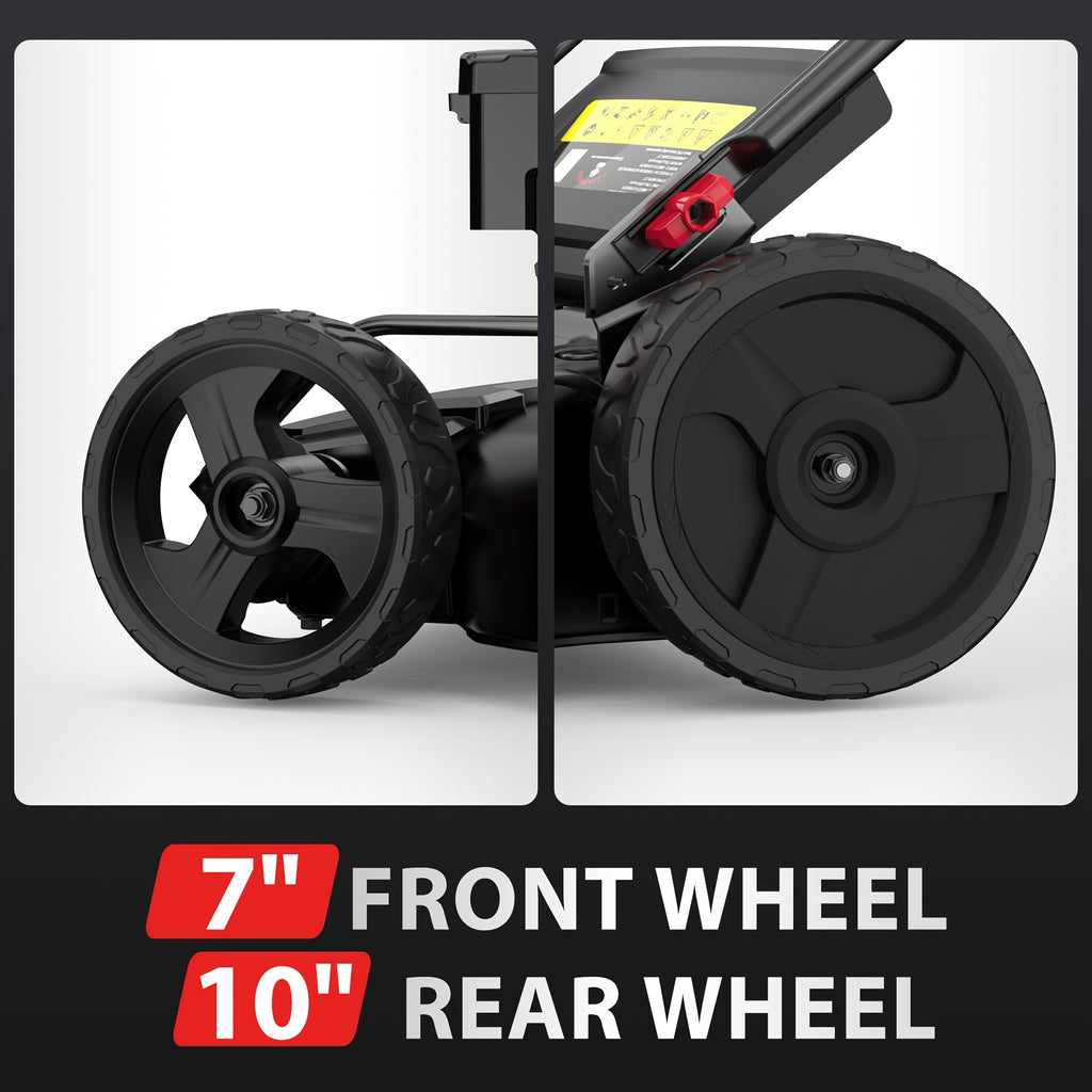 21" Self-Propelled Gas Lawn Mower with 165cc 4-Stroke Engine, RWD Gas Powered Mower for Large Yards & Hills, 3-in-1 Mulching/Bagging/Side Discharge, 6 Adjustable Heights