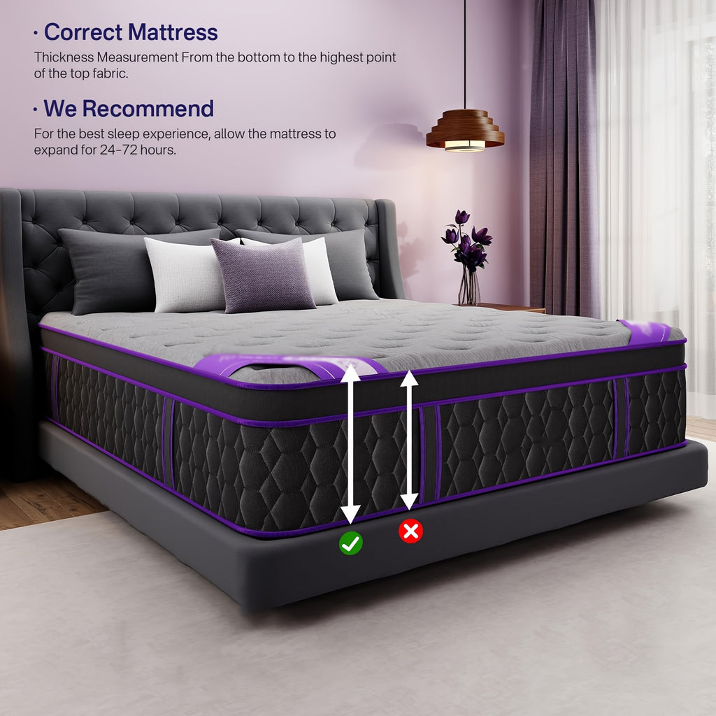 10/12-inch Extra-large, King, Queen, And Twin Mattresses Feature Ergonomic Design with A Blend Of Pocketed Coils And Memory Foam. Offering Medium Firmness, They Effectively Relieve Pressure Points for A Comfortable Night's Sleep.