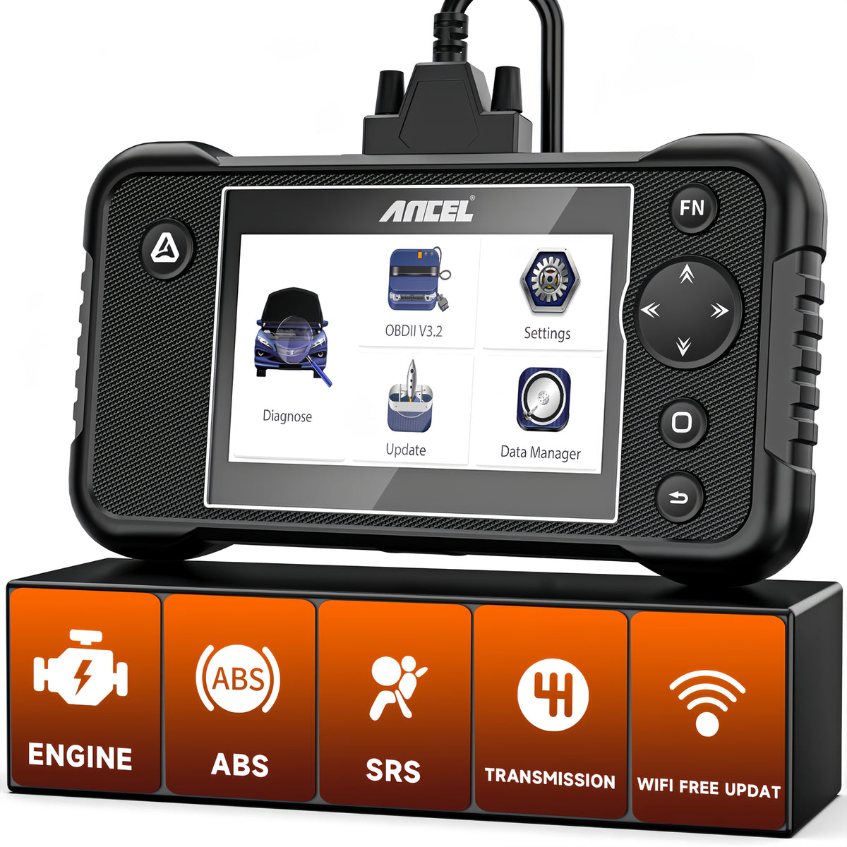 ANCEL FX3000 Elite+Gift: BM310 (BM310 Without Wireless Functionality) OBD2 Scanner Diagnostic Tool, Check Engine Transmission ABS SRS Car Scanner, Diagnostic Scan Tool with SRS Airbag Code Reader, Car Diagnostic Scanner for Cars