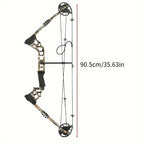 Composite Bow Camouflage Series Archery Set Made of Aluminum Alloy Material for Outdoor Hunting and Shooting. Composite Bow Tension Is Adjustable from 20 Lbs to 70 Lbs, Suitable for Beginners