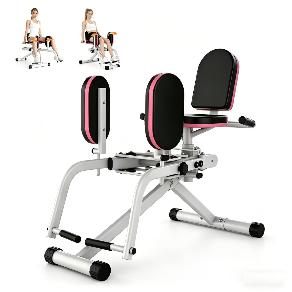 New 2-In-1 Dual Resistance Band Glute Trainer - Hip Abduction And Adduction Exercise Equipment - 1-15 Levels of Resistance Adjustment, for Glute Strengthening Training, Suitable for Home Use, Can Train Upper Back, Adjustable Glute Trainer