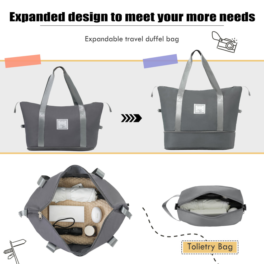 Suitcase Set Softside 3pcs Expandable Luggage with TSA Lock Spinner Wheels Lightweight Upright Luggage with Travel Bag, 22/ 26/ 30 IN