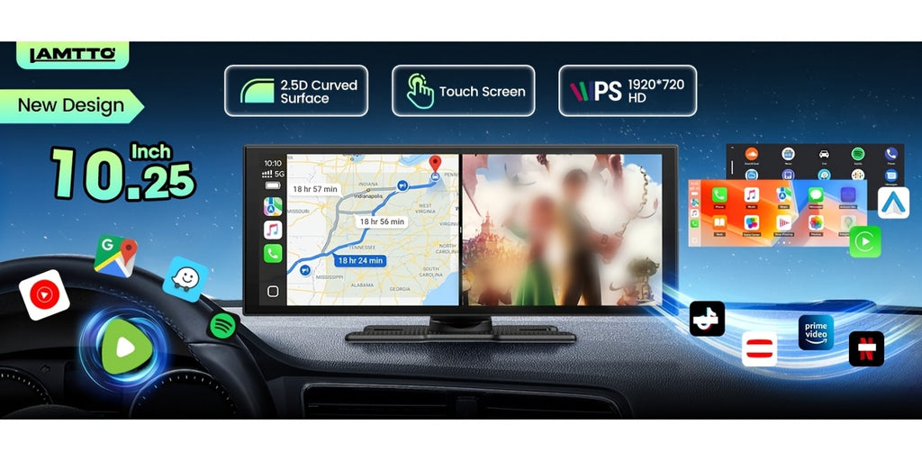 CarPlay Screen — LAMTTO 10.25-Inch In-Cell Display for Wireless Phone Integration and In-Car Apps