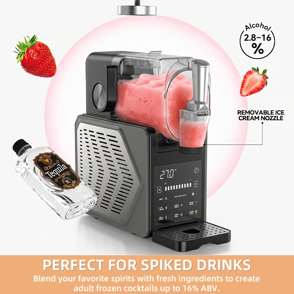 2-in-1 Ice Cream/Slush Machine, 5-in-1 Cold Drink Maker, Iced Tea Machine, 85-ounce Capacity, One-Touch Preset, No Ice Needed, Self-Cleaning - Easily Make Milkshakes, Margaritas, And More At Home