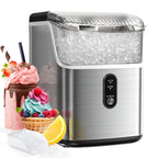 Countertop 26lbs/day 35lbs/day Ice Maker Portable Ice Machine, Automatic-Cleaning Suitable for Outdoor Camping Bar Party And Kitchen, Black