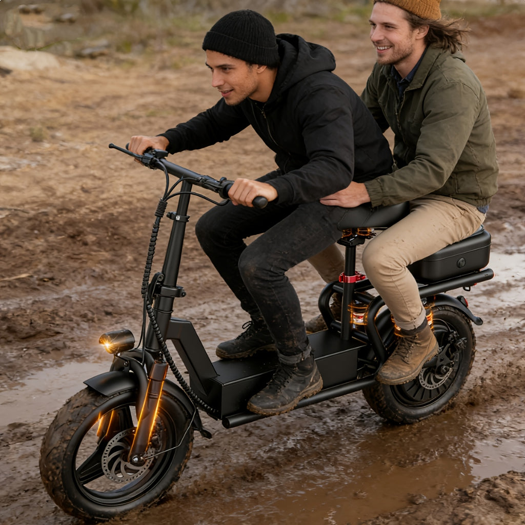 749W Powerful Motor Electric Scooter, 48V 18Ah Large Battery, 35 Miles Long Range, Detachable Rear Storage Box, Perfect for Commute Travel Shopping Campus