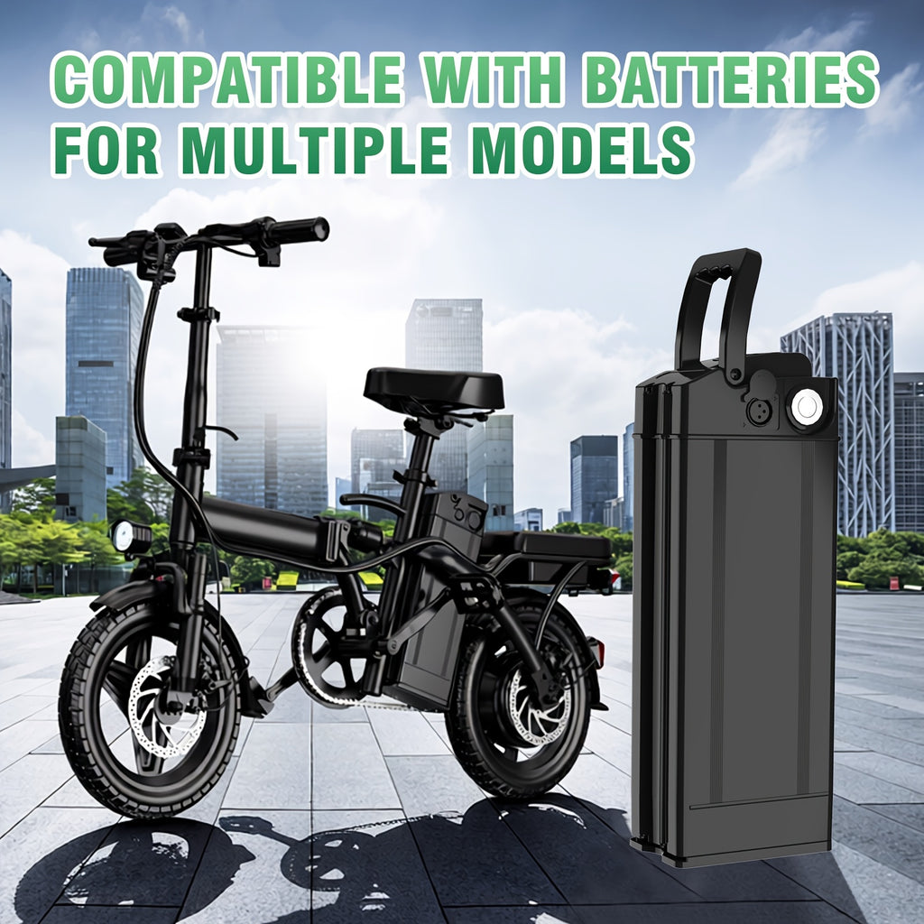 Electric Folding Bike Lithium Battery, Scooter Battery, 48V 10.4Ah High-Quality Long-Range Battery, Quick Replacement, Ready to Use Directly on Vehicle, Includes Original 2A Fast Charger, Compatible with Multiple Models, Range 30-40KM