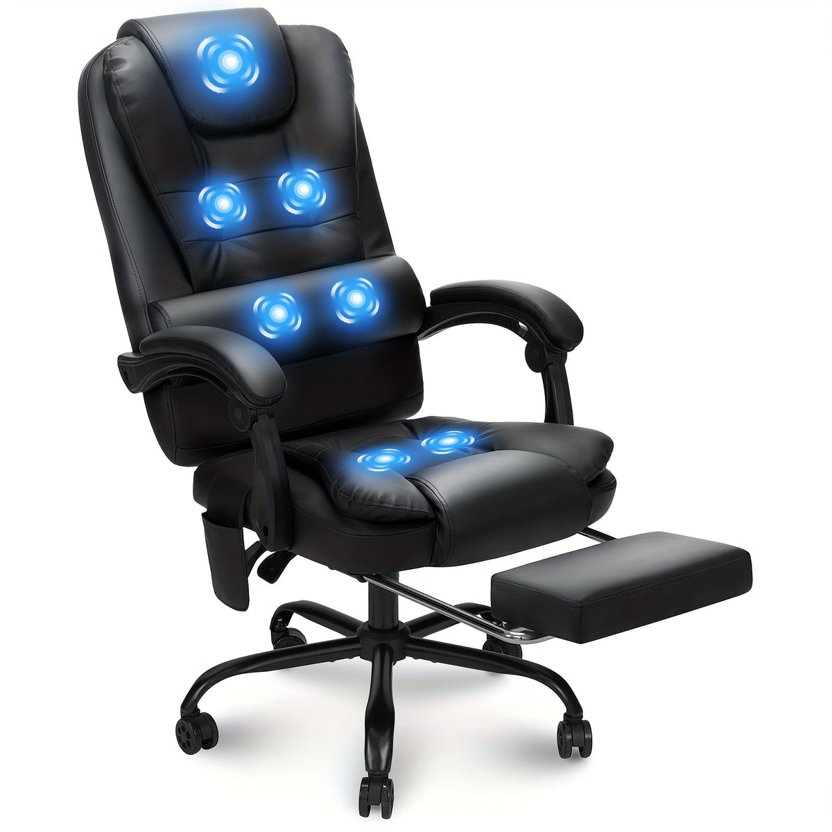 Massage Office Chair for Reclining Desk Comfort and Remote-Controlled 7-Point Relaxation at Home