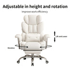 Executive Office Chair with Footrest — Oversized High-Back Recliner Rated to 500 lb for Home Desk Seating