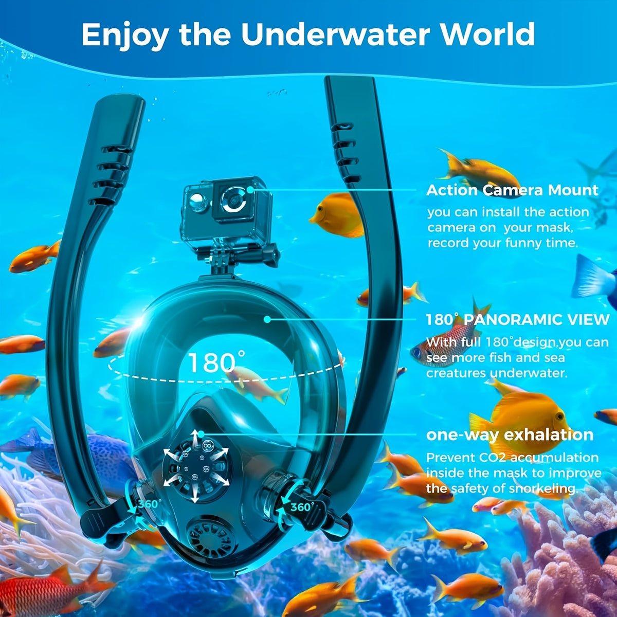 HOUVAN 16.91 oz Mini Diving Tanks Aluminum Alloy Diving Oxygen Cylinder Suitable For Underwater Photography, Underwater Recreation, Snorkeling Practice, Perfect | Portable Shallow Diving Cylinder | Boat Backup Air Source | Snorkeling Diving Tank