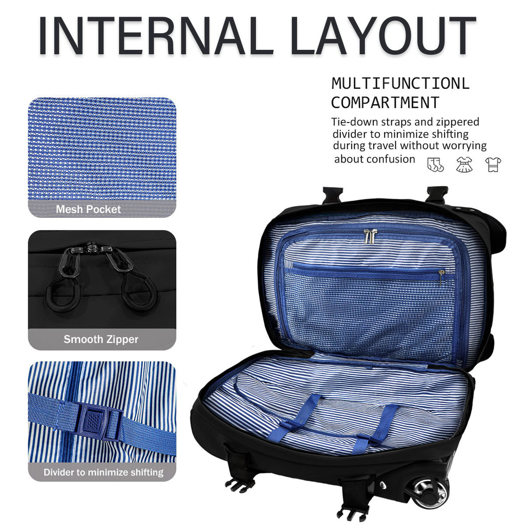 3-Piece Softside Luggage Set 20/26/30in Waterproof Travel Suitcase with 2 Wheels & Telescopic Handle, Durable Trolley Bag for Vacation & Adventure