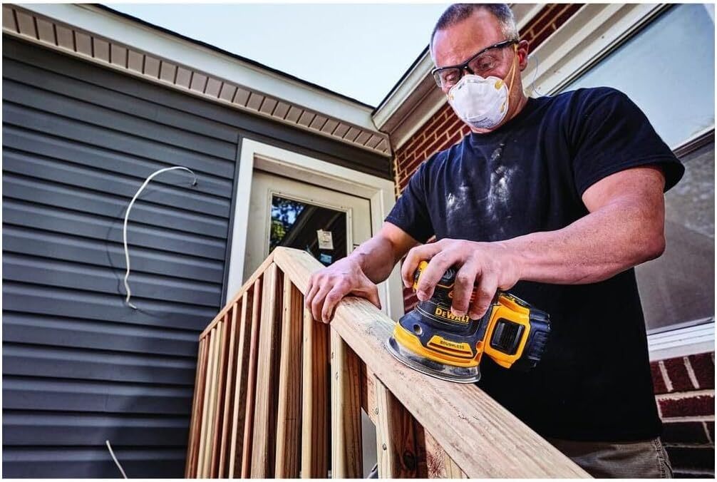 DEWALT 20V MAX Orbital Sander Cordless, 5-Inch Sander Tool, 2.Ah, 8,000-12,000 - DCW210D1