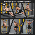Power Tower Pull Up Bar Dip Stand, 10 Adjustable Height Free Standing Assistive Trainer Dip Station, Multi-Function Strength Training Fitness Workout Station for Home Gym Fitness Equipment Equipment