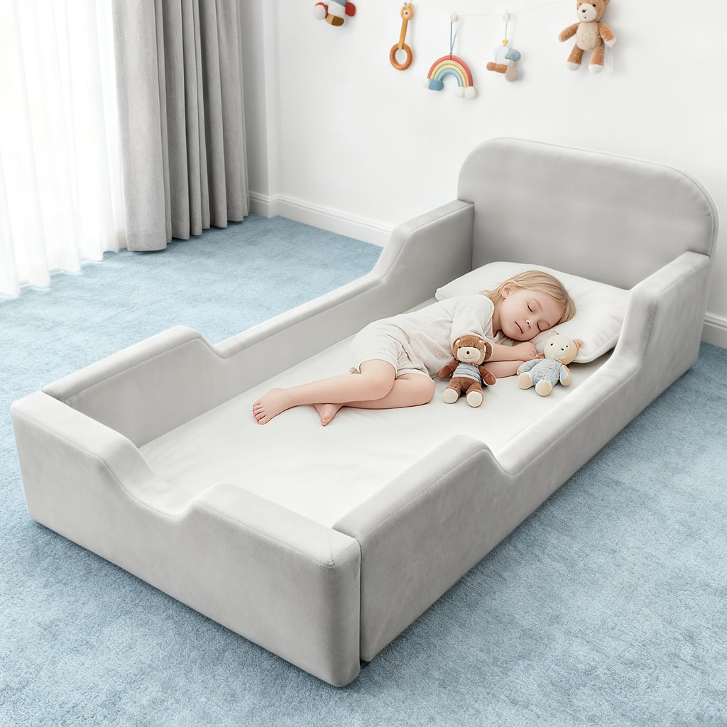 A Floor Bed That Requires No Assembly, Featuring a Plush Full Foam Design with a Removable And Washable Cover, Suitable for Children Aged 3 to 5 Years (61.8"X31.5"X18.9")