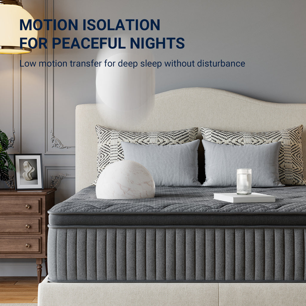 Avenco 6/8/10/12/14 inch Cooling Gel-Infused Memory Foam Mattress, Pocket Spring Hybrid Mattress,SmartS Coil, Pillow Top Design And Motion Isolation Christmas Gifts
