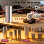 12x15 Inch 5in 1 Heat Press Machine, 360° Swing Away Sublimation Heat Press with 20oz & 30oz Tumbler Attachments, Multifunctional for T-Shirts, Mugs, Hats And Plates, Pink
