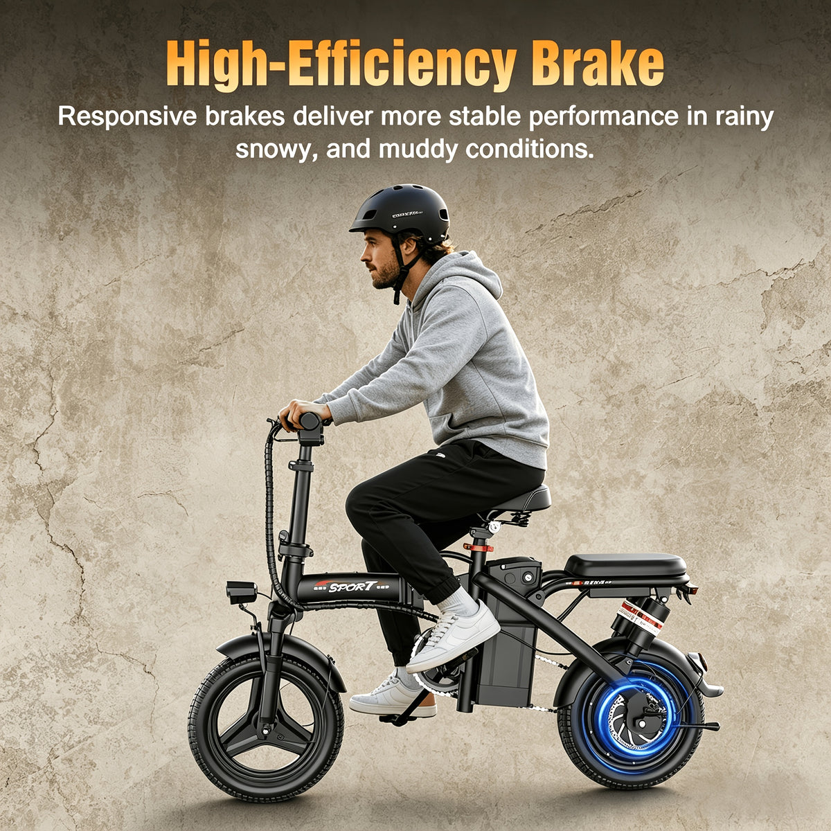 500W Adult Folding Electric Bicycle - 20 MPH, 25-Mile Range, 48V 15Ah High-Capacity Removable Battery, 14-Inch All-Terrain Tires, Dual-Seat Design, Three Riding Modes (Electric, Pedal-Assist, And Pedal), Multi-Functional LCD Display.