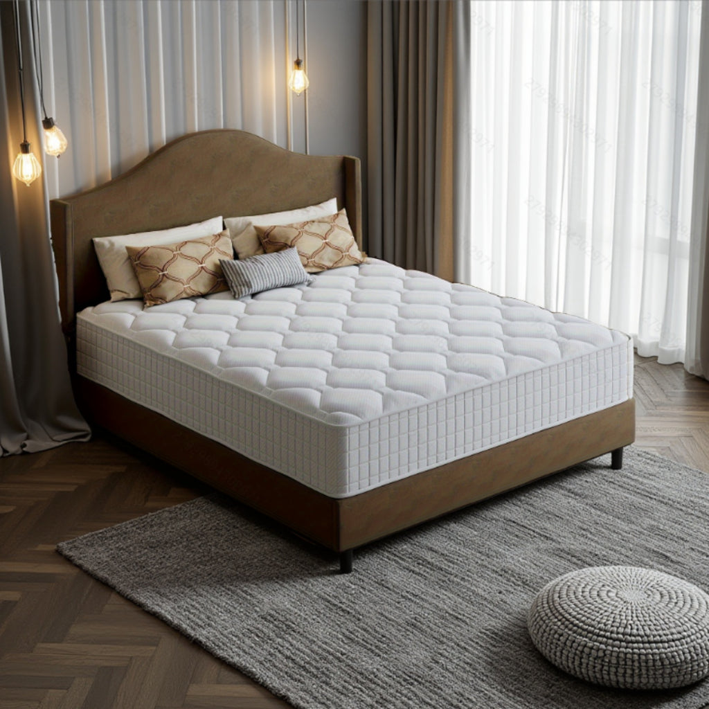 10/12/14"Orthopedic Queen Size Mattress - Pocket Spring System For Targeted Lumbar Support, High-Density Foam, Ideal For Back Pain & Side Sleepers (Sizes: Twin, Full, Queen, King)