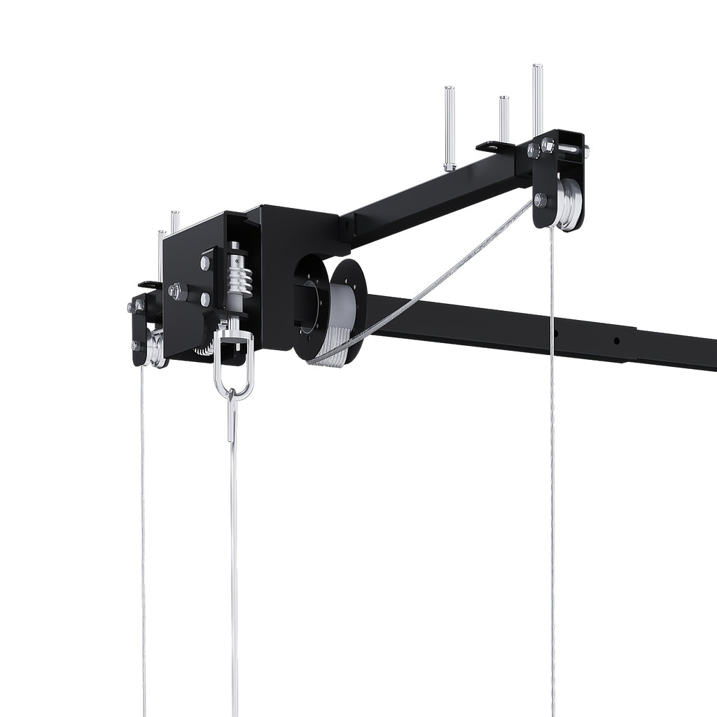 Heavy-Duty Overhead Garage Storage Rack Compatible for High Ceilings 10-12ft, 3x6ft All-Steel Shelving Unit with Safety Lock (Installation Required) - 270 Capacity Per Panel, Carbon Steel Construction for Attic, Workshop, Garage - Space-Saving