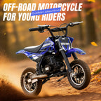 4-Stroke Gas Mini Off-Road Racing Motorcycle, Pocket Motorcycle, Two-Stroke Off-Road Racing Motorcycle, Gasoline-Powered Off-Road Racing Motorcycle, Equipped with Off-Road Tires, Shock Absorbers, Pull Start, Front and Rear Disc Brakes, Top Speed 20 mph-