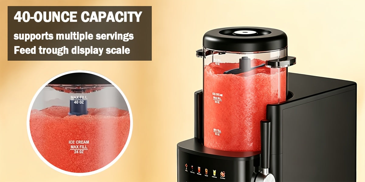 2-in-1 Ice Cream Maker, 40oz High Capacity, 12-Hour Cold Retention, Dishwasher Safe, No Ice Needed, Rapid Cooling and Temperature Control, Includes Recipes, Multi-Functional, Great Gift for Friends and Family