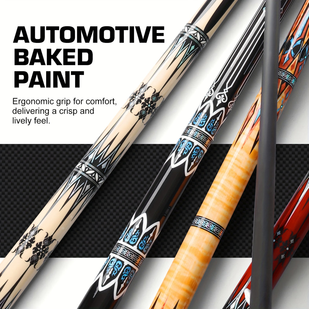 YFEN Carbon Fiber Pool Cue Stick - Professional Billiard Cue with Low Deflection 12.5mm Tip, Pro-Taper Shaft & Canadian Maple Butt, Cue for Competitive Play (//) - Extension Compatible Pool Cues for Pros &