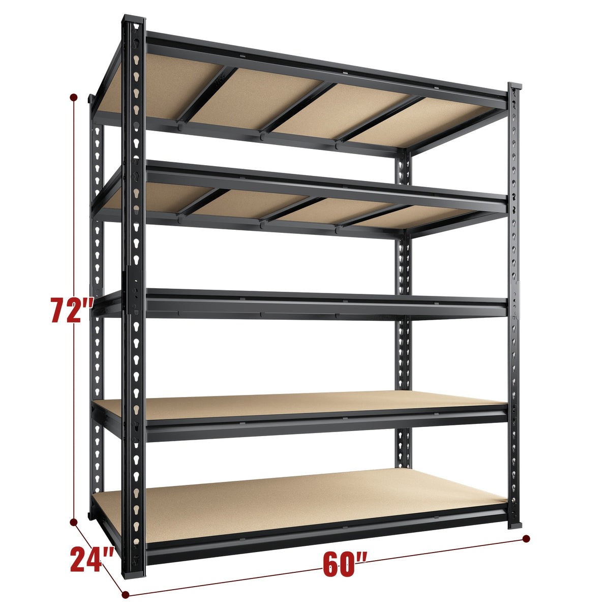 Heavy-Duty Adjustable Garage Shelving Unit with Capacity Suitable for Basement, Pantry, Warehouse, Workshop - Easy Assembly Storage Rack, 6-Tier/5-Tier/4-Tier Beam System, Frame Shelves for & Commercial Use Storage and Organization