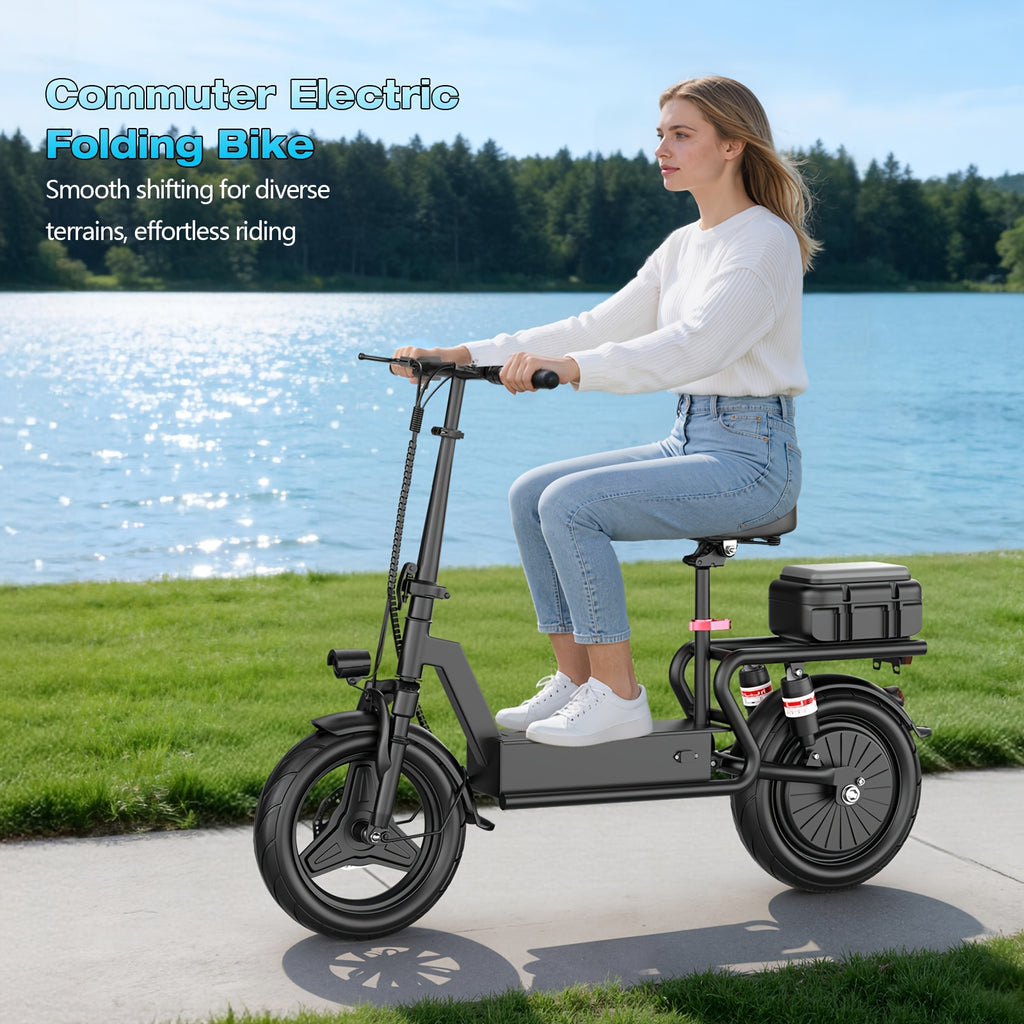 749W Powerful Motor Electric Scooter, 48V 18Ah Large Battery, 35 Miles Long Range, Detachable Rear Storage Box, Perfect for Commute Travel Shopping Campus